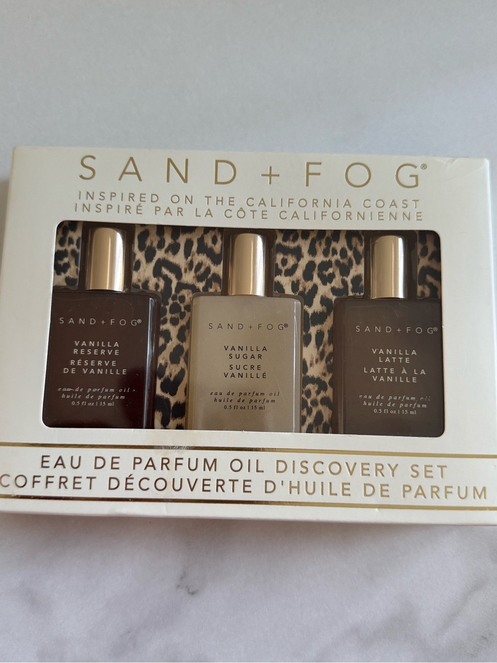 SAND+FOG Vanilla Eau de Parfum Oil Discovery Set – Brown & Cream
